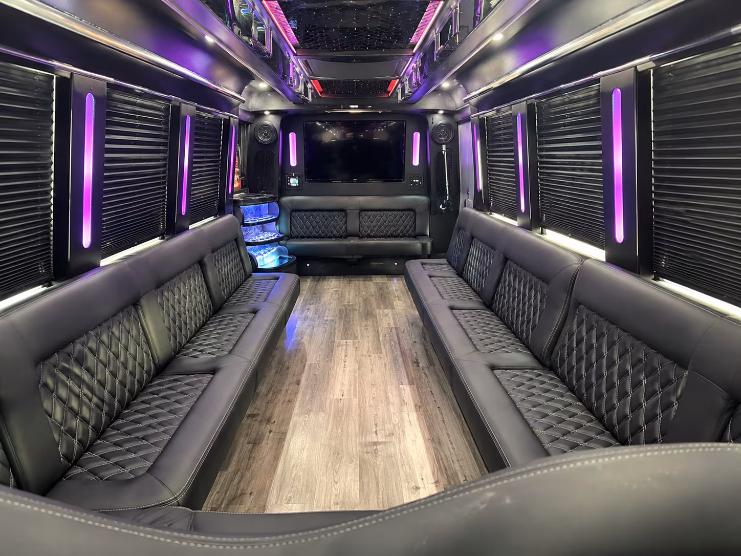20 Passenger Party Bus Interior
