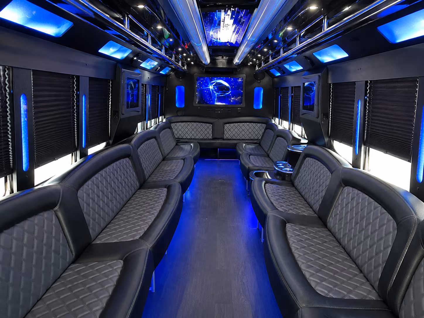 28 Passenger Party Bus Interior