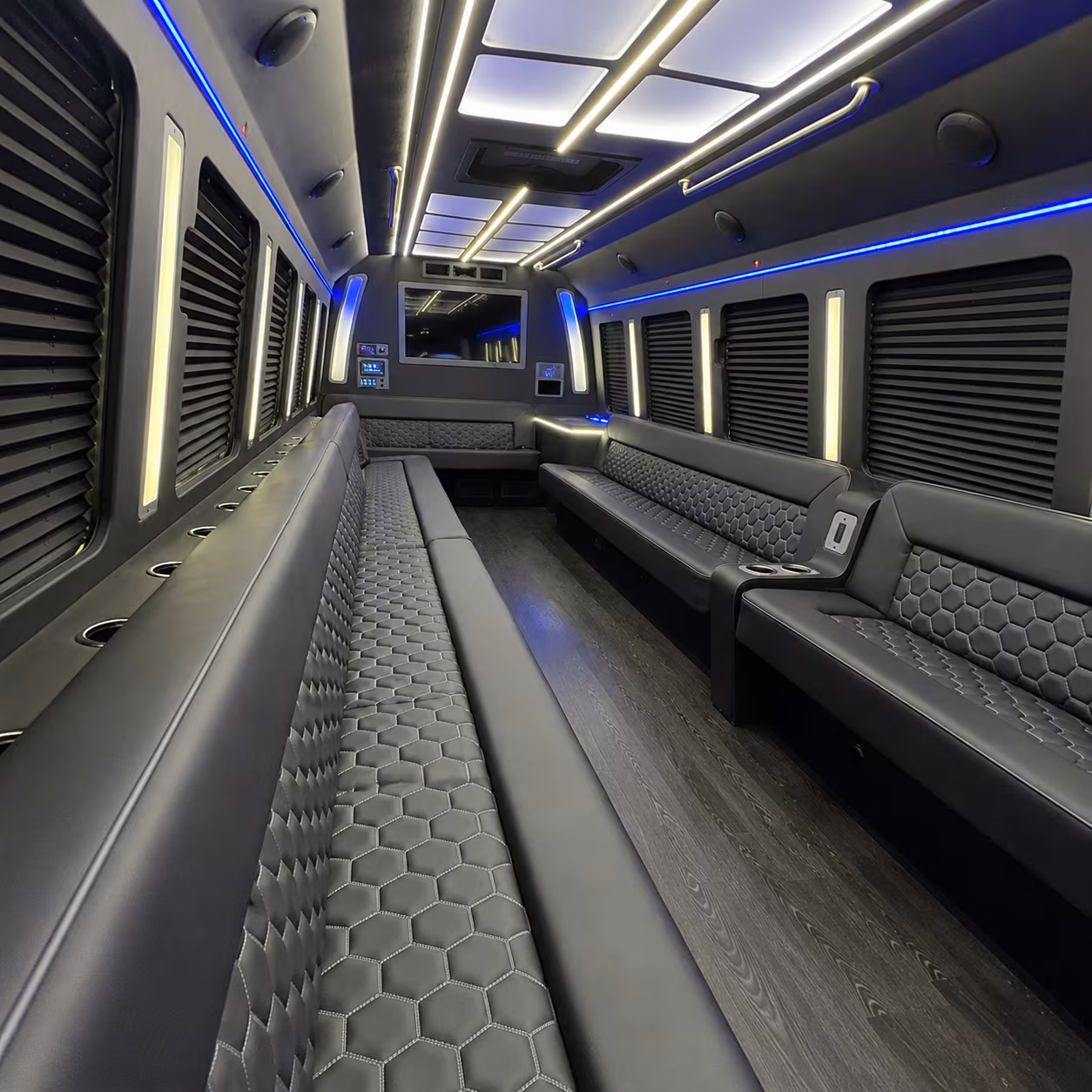 50 Passenger Party Bus Inside