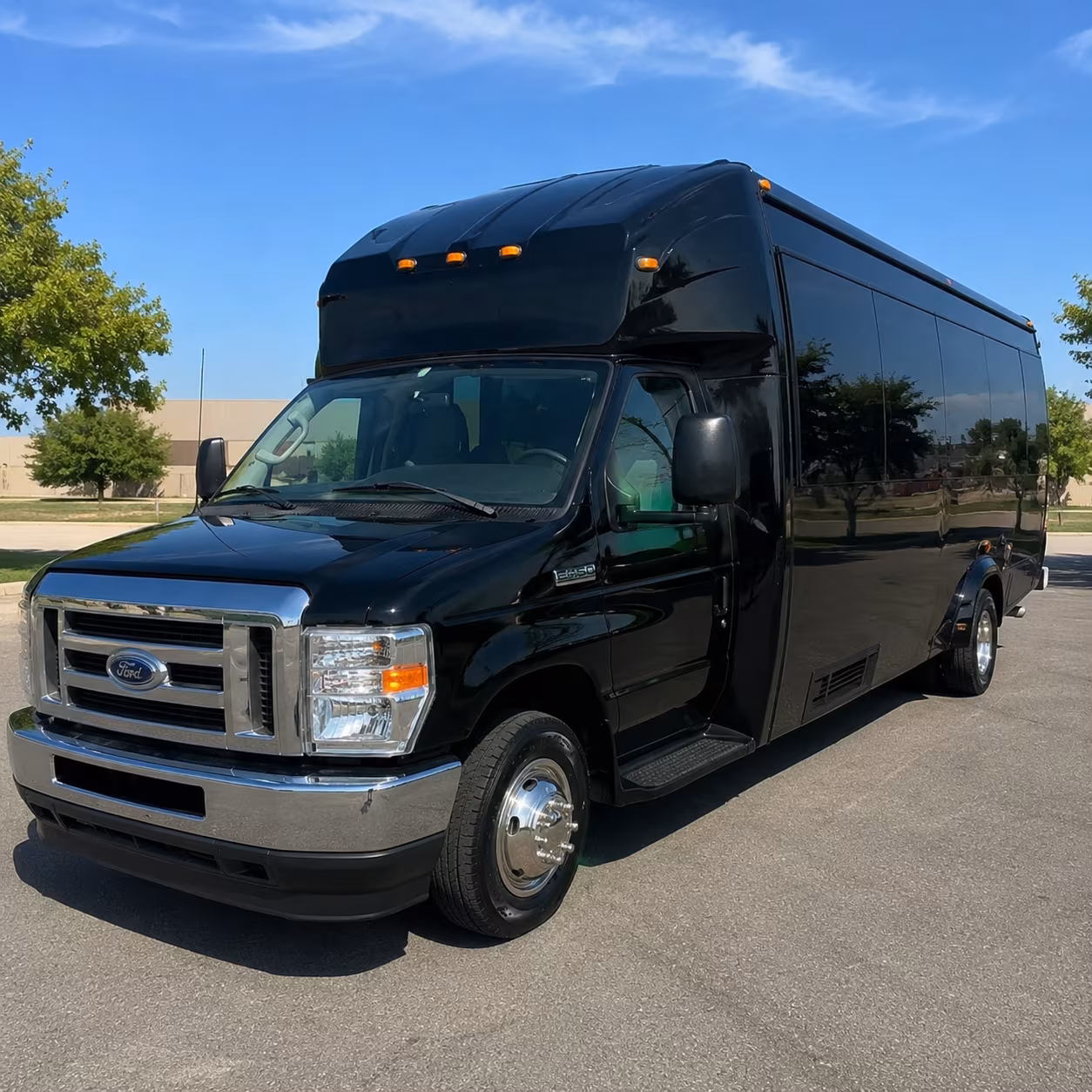 Passenger seating aboard a party bus rental serving Stamford