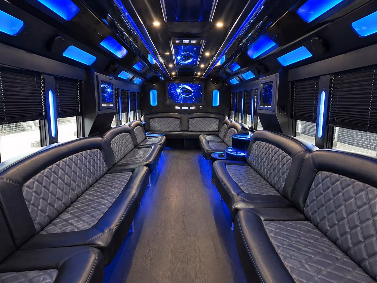 Stamford Bachelor & Bachelorette Transportation party bus interior