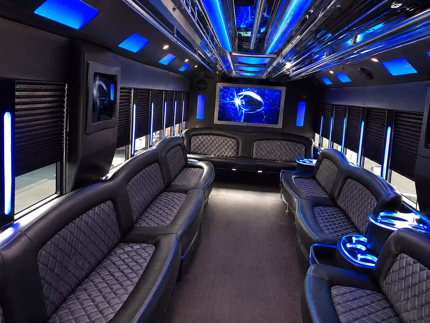 Stamford Concert & Music Festival Transportation party bus exterior