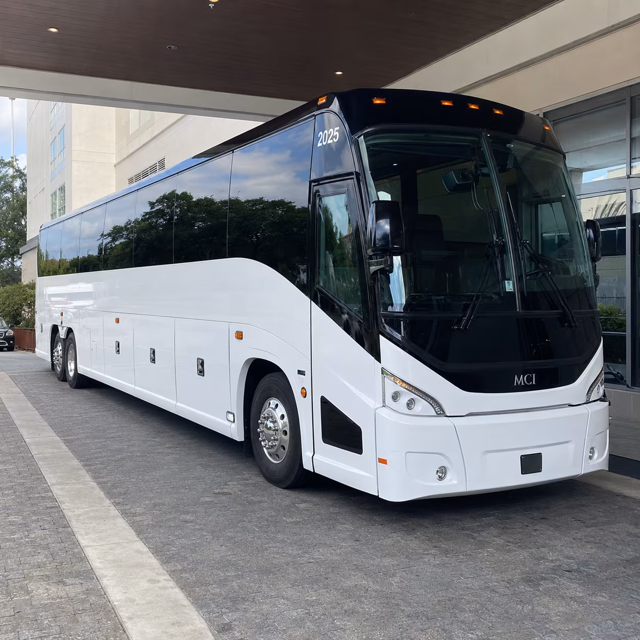 Stamford Corporate Transportation party bus exterior