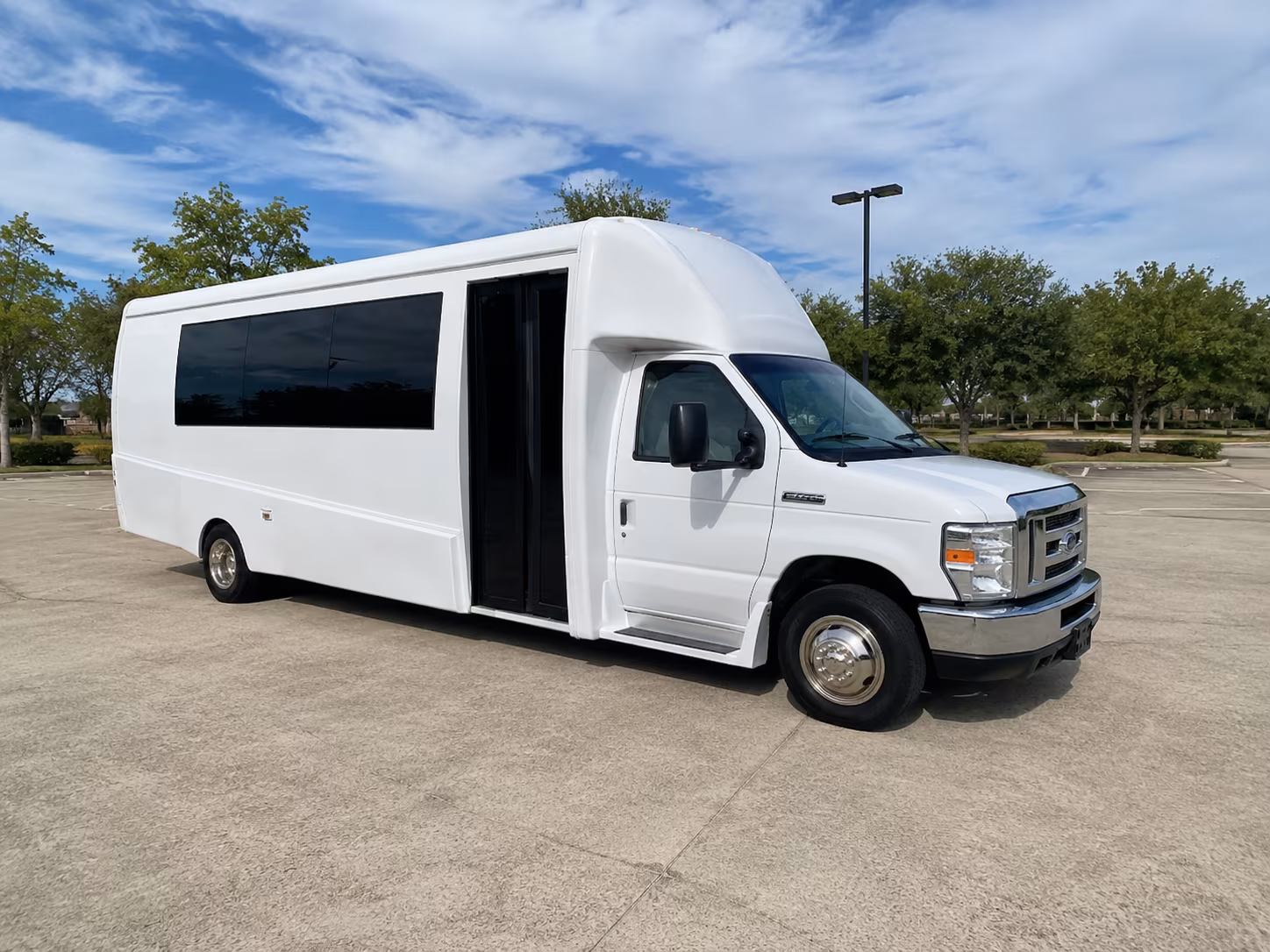Stamford Sporting Event Transportation party bus exterior