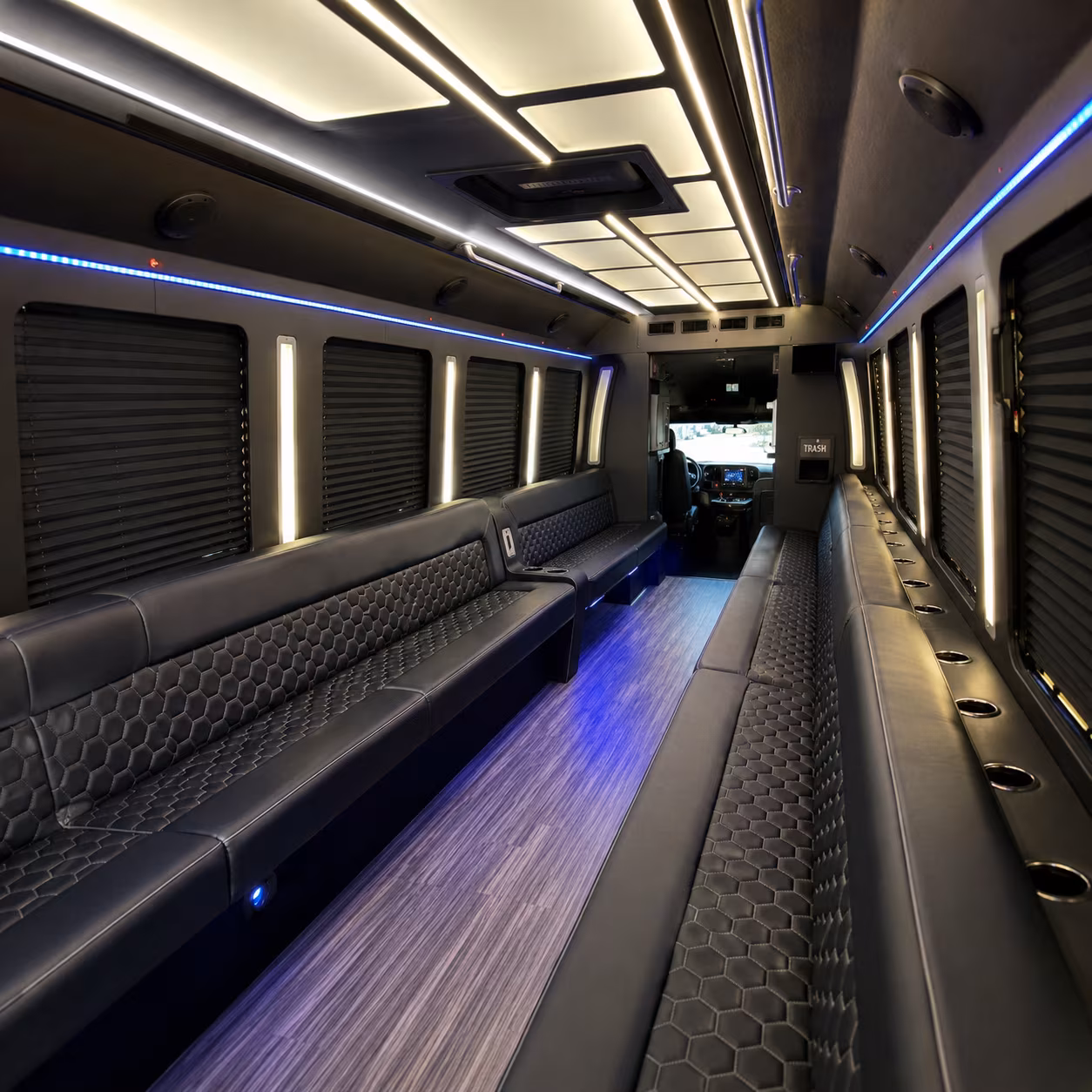 Stamford Sporting Event Transportation party bus exterior