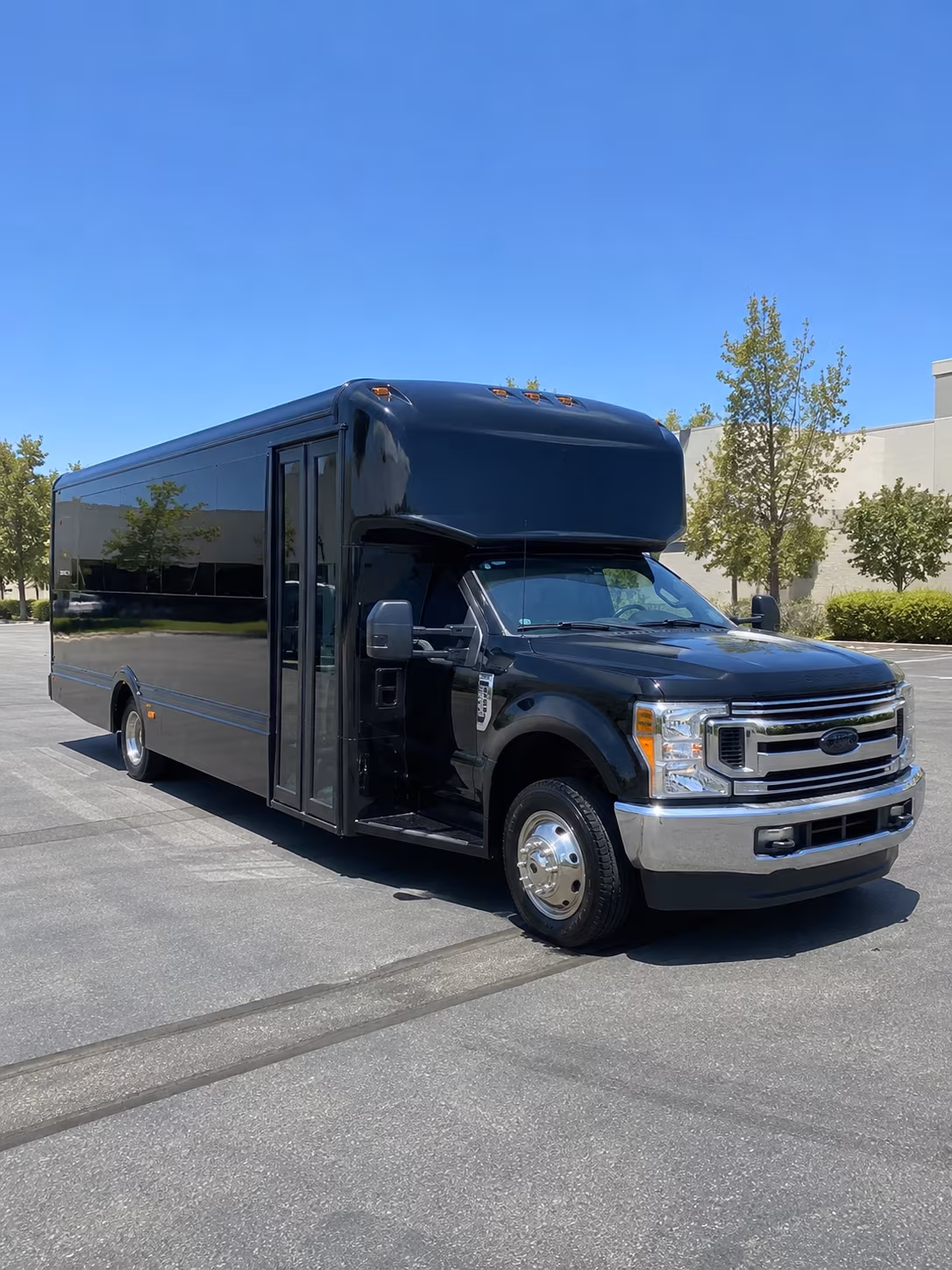 Stamford Wedding Transportation party bus exterior