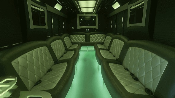 Interior of Charter Bus Company Yonkers's 20 Passenger Party Bus in Yonkers