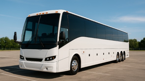 Exterior of Charter Bus Company Stamford's 56 Passenger Charter Bus in Stamford
